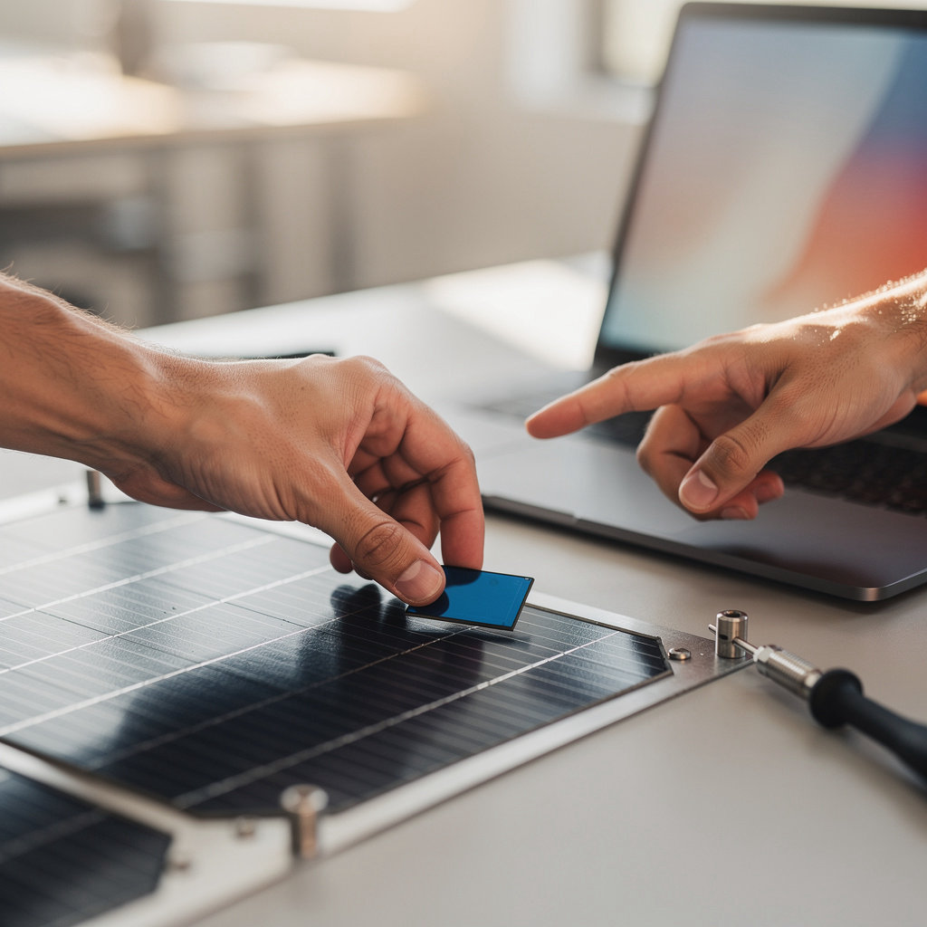 SolarSunForLife Santa Barbara Santa Barbara expert team discussing solar and web solutions with local business clients